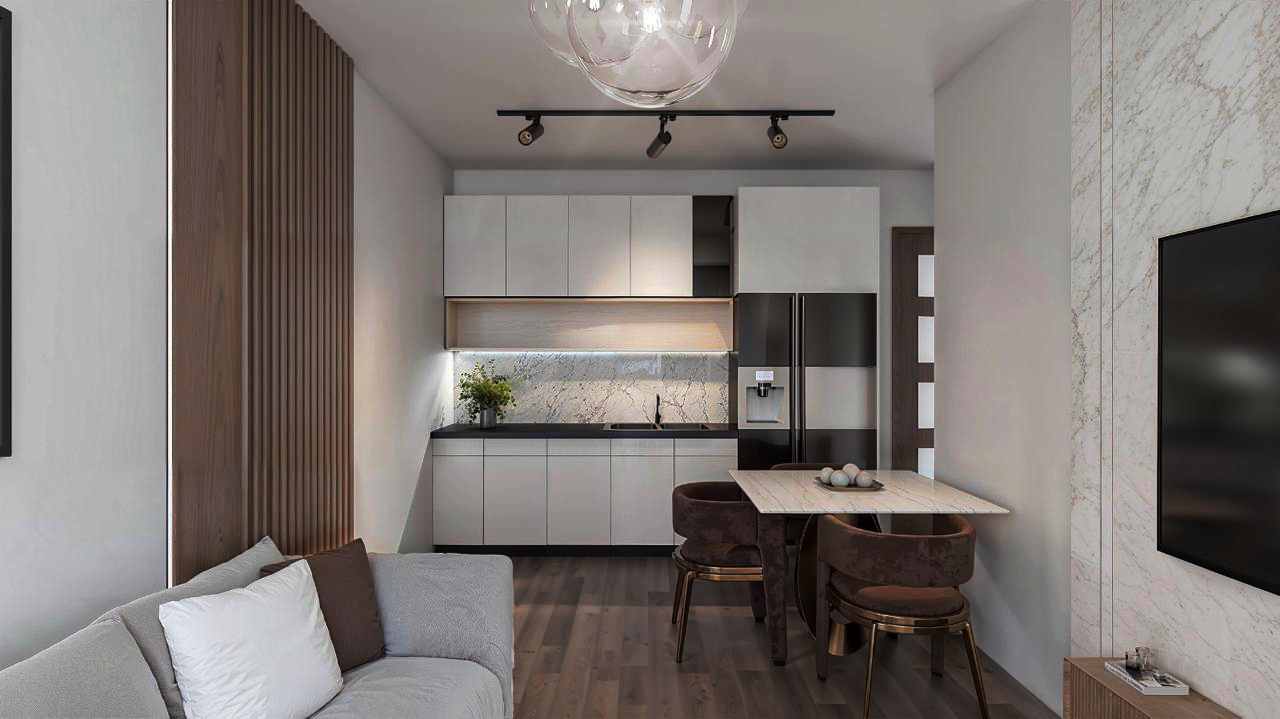 Studio apartment courtyard